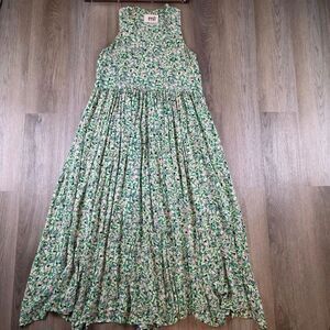 Mii Collection Aux Cyclades 100% Silk Maxi Dress Size L